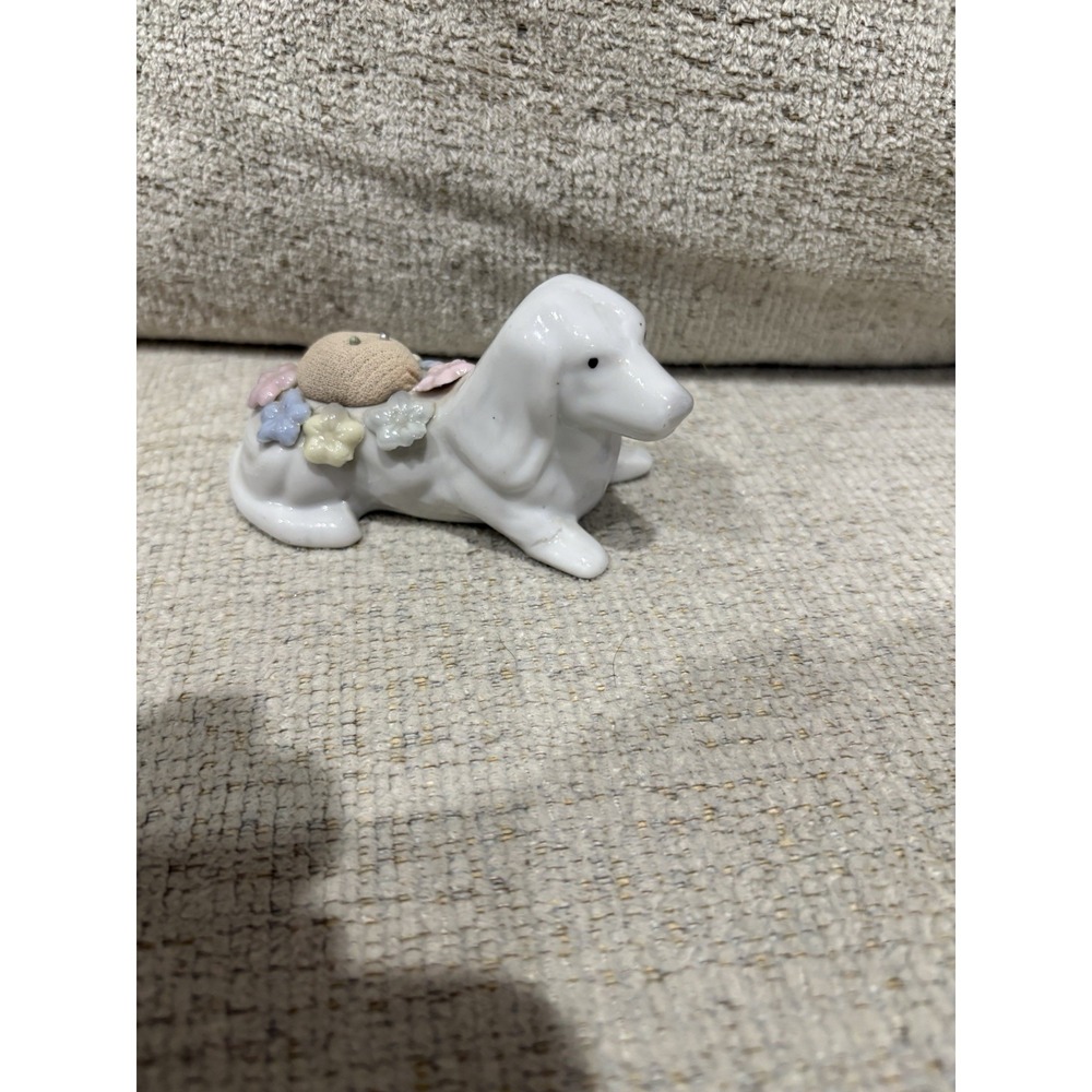 Ardalt Bone China Dog Pin Cushion Vintage - Picture 4 of 4
